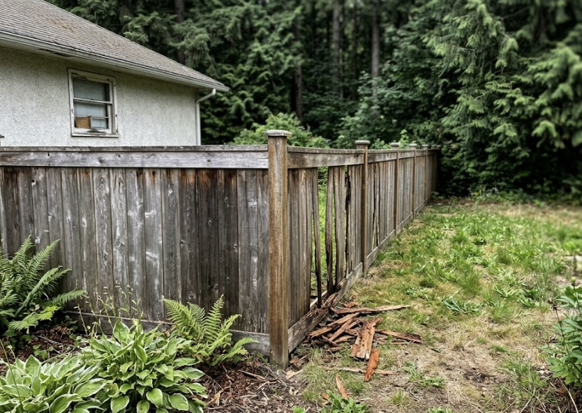 Missing or broken fence pickets